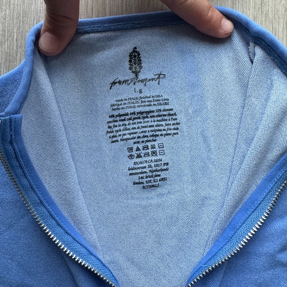 Free People Half Zip Pullover Blue Long Sleeve Top Activewear Large - Picture 9 of 10
